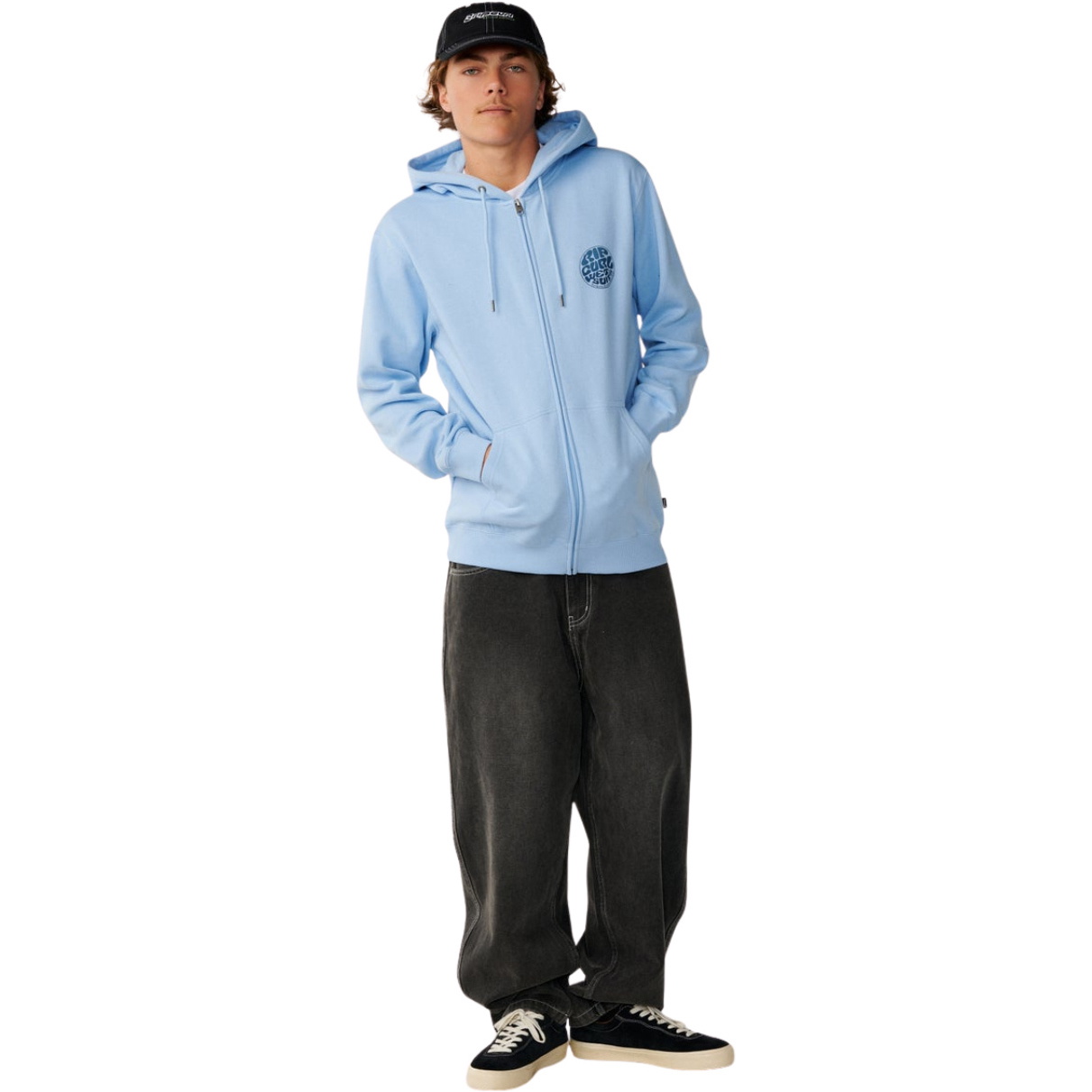 Rip Curl Mens Wettie Passage Icon Zip Thru Hoodie 0C7MFL - Blue Bell